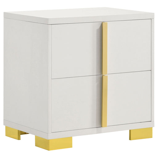 Marceline 2 - drawer Nightstand White - Walo Furniture