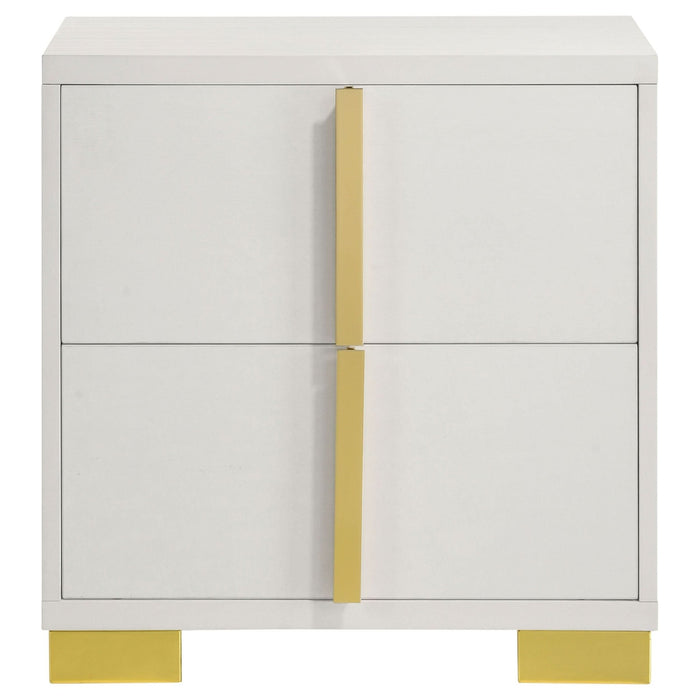 Marceline 2 - drawer Nightstand White - Walo Furniture