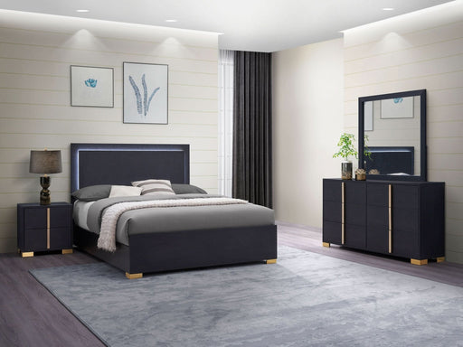 Marceline 4 - piece Full Bedroom Set Black - Walo Furniture