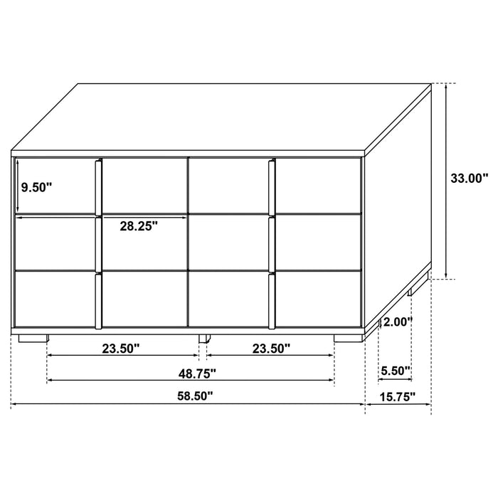 Marceline 4 - piece Full Bedroom Set White - Walo Furniture