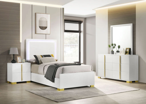 Marceline 4 - piece Twin Bedroom Set White - Walo Furniture