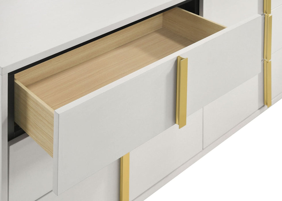 Marceline 6 - drawer Dresser White - Walo Furniture