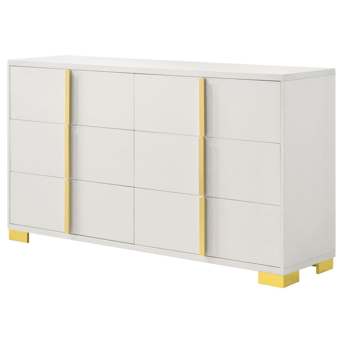 Marceline 6 - drawer Dresser White - Walo Furniture