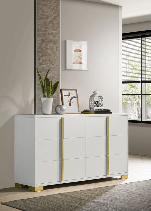 Marceline 6 - drawer Dresser White - Walo Furniture