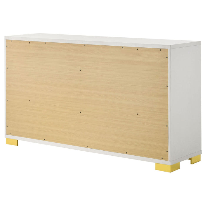 Marceline 6 - drawer Dresser White - Walo Furniture