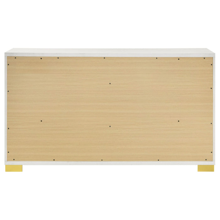 Marceline 6 - drawer Dresser White - Walo Furniture