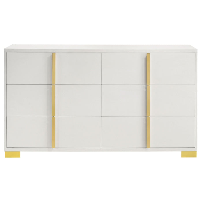 Marceline 6 - drawer Dresser White - Walo Furniture