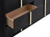 Marceline 6 - drawer Dresser with Mirror Black - Walo Furniture