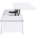 Marcia Rectangular Lift Top Coffee Table White High Gloss - Walo Furniture