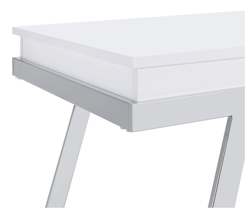 Marcia Rectangular Lift Top Coffee Table White High Gloss - Walo Furniture