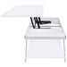 Marcia Rectangular Lift Top Coffee Table White High Gloss - Walo Furniture