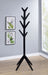 Margaret Solid Wood Coat Rack Clothing Hanger Black - Walo Furniture