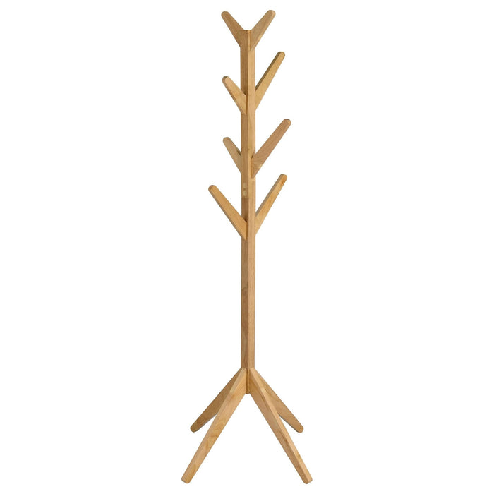 Margaret Solid Wood Coat Rack Clothing Hanger Natural Oak - Walo Furniture