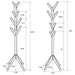 Margaret Solid Wood Coat Rack Clothing Hanger Natural Oak - Walo Furniture