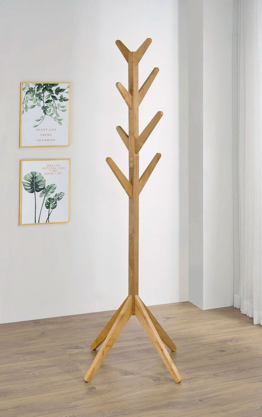 Margaret Solid Wood Coat Rack Clothing Hanger Natural Oak - Walo Furniture