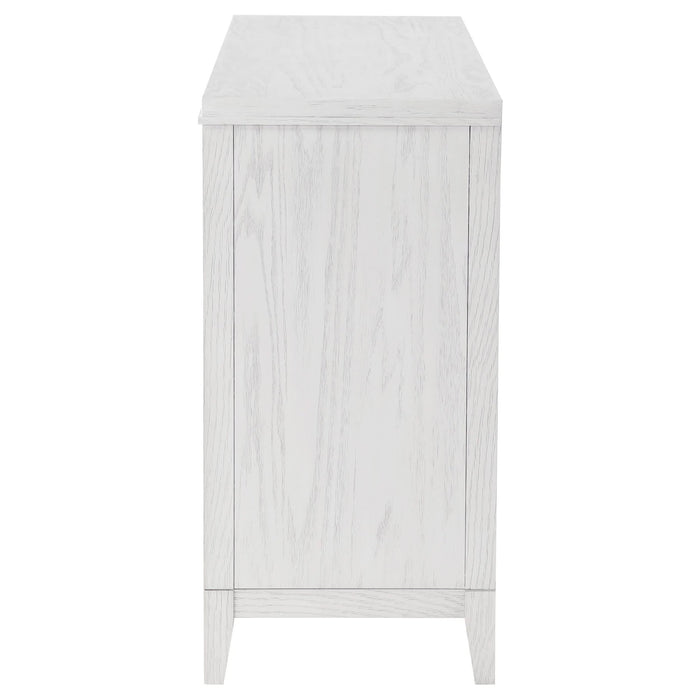 Marielle 6 - drawer Bedroom Dresser Distressed White - Walo Furniture