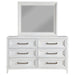 Marielle 6 - drawer Dresser with Mirror Distressed White - Walo Furniture