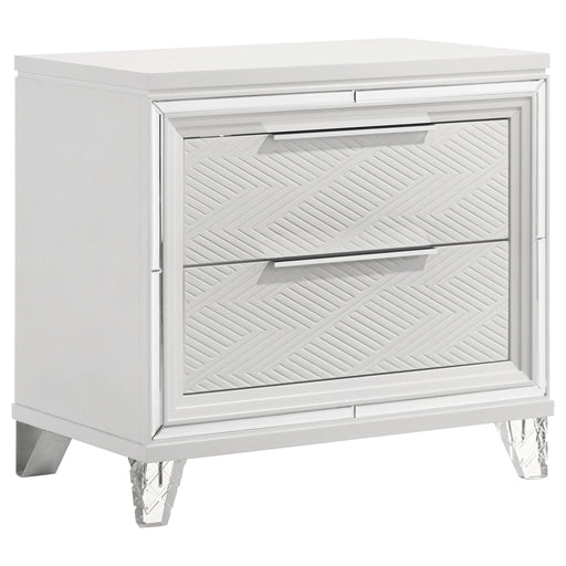 Marmore 2 - drawer Nightstand Bedside Table White - Walo Furniture