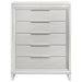 Marmore 5 - drawer Bedroom Chest of Drawers White - Walo Furniture