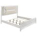 Marmore 64 - inch California King Bed LED Headboard White - Walo Furniture