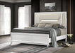 Marmore 64 - inch California King Bed LED Headboard White - Walo Furniture