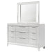 Marmore 9 - drawer Dresser and LED Mirror White - Walo Furniture