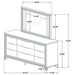 Marmore 9 - drawer Dresser and LED Mirror White - Walo Furniture