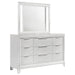 Marmore 9 - drawer Dresser and LED Mirror White - Walo Furniture