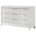 Marmore 9 - drawer Dresser Cabinet White - Walo Furniture