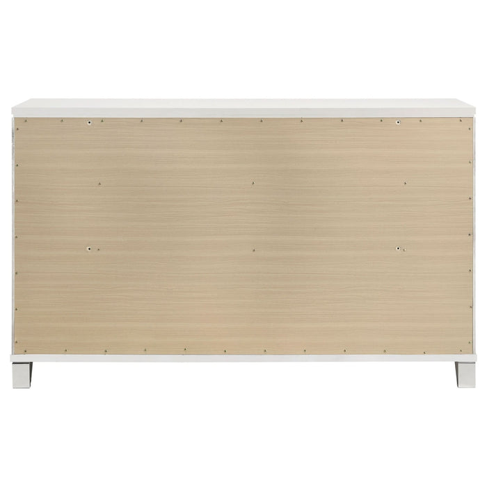 Marmore 9 - drawer Dresser Cabinet White - Walo Furniture