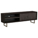 Marsden 2 - door Mango Wood 70" TV Stand Charcoal Black - Walo Furniture