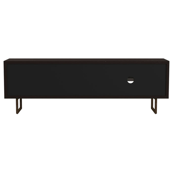 Marsden 2 - door Mango Wood 70" TV Stand Charcoal Black - Walo Furniture