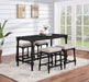 Martina 5 - piece Rectangular Counter Height Dining Set Black - Walo Furniture