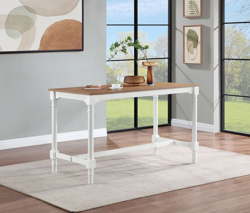 Martina 5 - piece Rectangular Counter Height Dining Set White - Walo Furniture