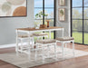 Martina 5 - piece Rectangular Counter Height Dining Set White - Walo Furniture