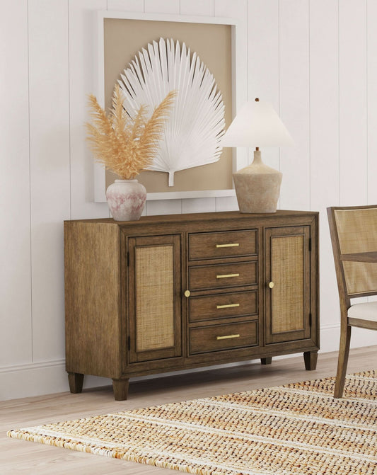 Matisse 4 - drawer Sideboard Buffet Cabinet Light Brown - Walo Furniture