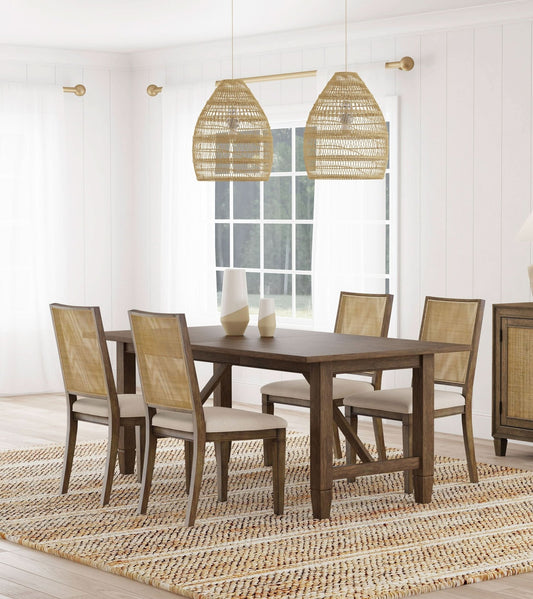 Matisse 5 - piece Rectangular Dining Table Set Light Brown - Walo Furniture