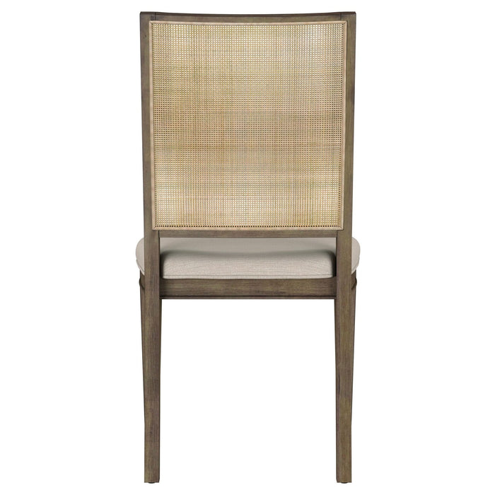 Matisse Woven Rattan Back Dining Side Chair Brown (Set of 2) - Walo Furniture