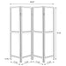 Mattison 4 - Panel Room Divider Folding Shoji Screen Natural - Walo Furniture