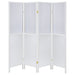 Mattison 4 - Panel Room Divider Folding Shoji Screen White - Walo Furniture