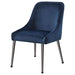 Mayette Upholstered Dining Side Chair Blue (Set of 2) - Walo Furniture