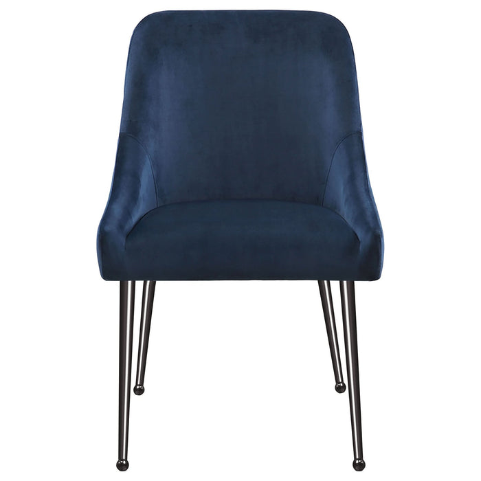 Mayette Upholstered Dining Side Chair Blue (Set of 2) - Walo Furniture