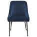 Mayette Upholstered Dining Side Chair Blue (Set of 2) - Walo Furniture