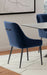 Mayette Upholstered Dining Side Chair Blue (Set of 2) - Walo Furniture