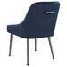 Mayette Upholstered Dining Side Chair Blue (Set of 2) - Walo Furniture