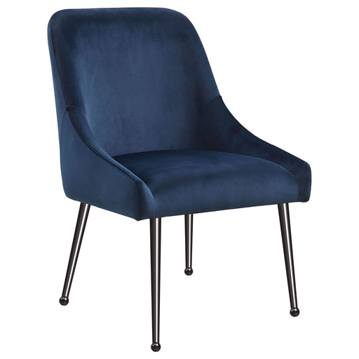 Mayette Upholstered Dining Side Chair Blue (Set of 2) - Walo Furniture