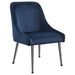 Mayette Upholstered Dining Side Chair Blue (Set of 2) - Walo Furniture