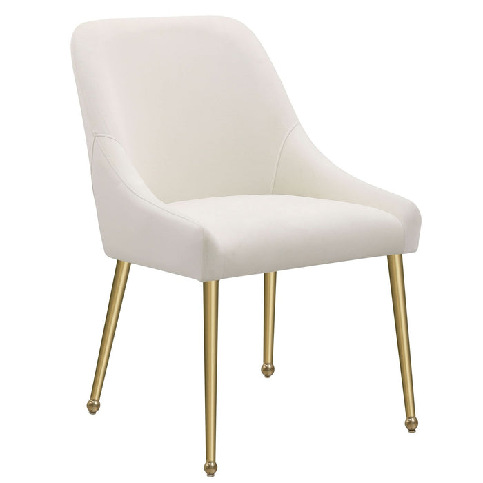 Mayette Upholstered Dining Side Chair Ivory (Set of 2) - Walo Furniture