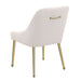 Mayette Upholstered Dining Side Chair Ivory (Set of 2) - Walo Furniture