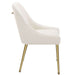 Mayette Upholstered Dining Side Chair Ivory (Set of 2) - Walo Furniture